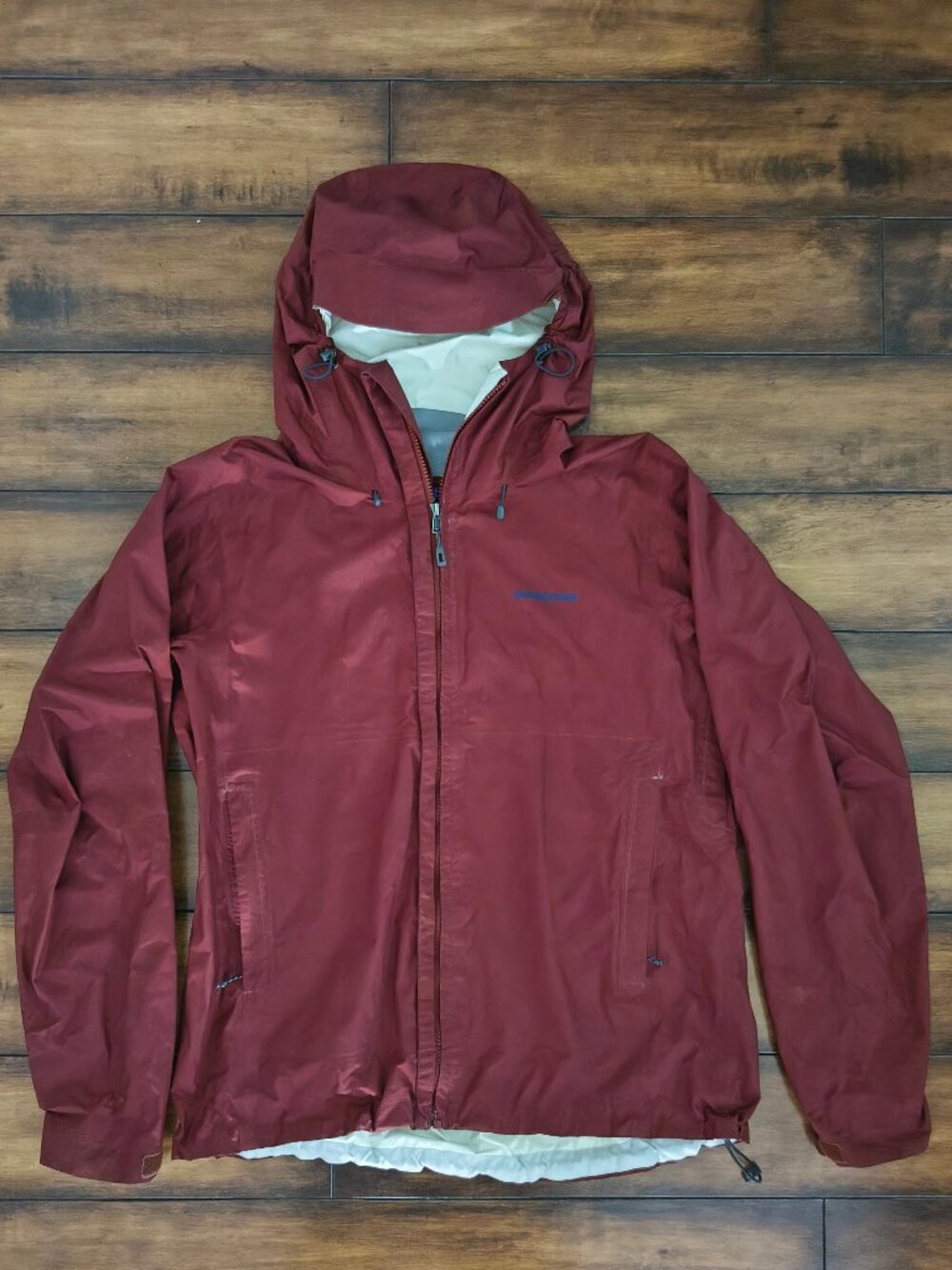 Men's Patagonia Torrentshell H2No Waterproof Rain Jacket – Size L – Burgundy